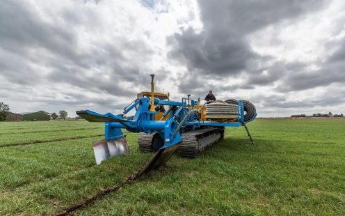 Landbouwdrainage met V-Ploeg