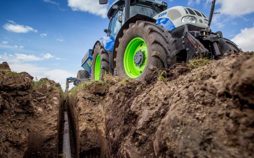 Landbouwdrainage met V-Ploeg