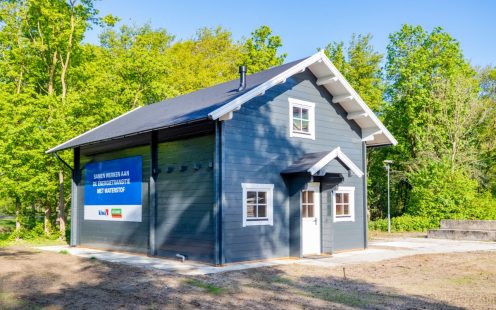 Demo Waterstofhuis in Apeldoorn met gasleiding en gas-stop van Pipelife