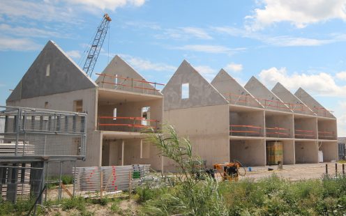 Prefab bouwen bouwplaats