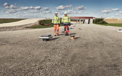 Buitenriolering onder de grond op bouwplaats