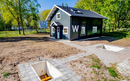 Demo Waterstofhuis in Apeldoorn met gasleiding en gas-stop van Pipelife