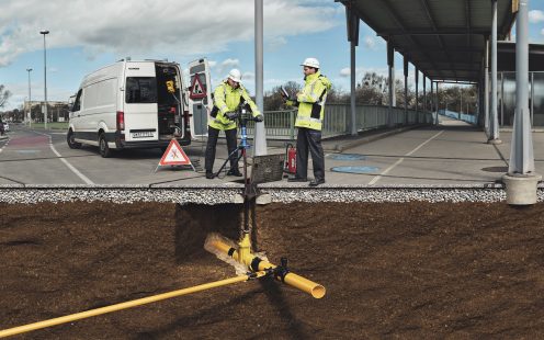 Gasleiding systeem onder de grond