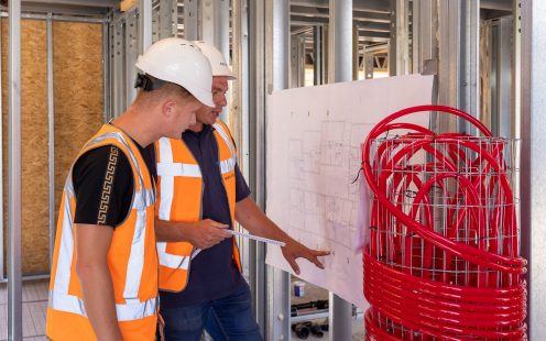 Prefab vloerverwarming pilot in Lutjebroek