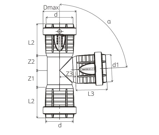 Master3Plus 87.5° AS branch drawing version 04/11/2024
