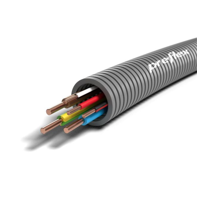 Preflex H07V-U 3G2,5 Y/G BL BR + 3 x 1,5 R ZW/R ZW/W -Eca NL