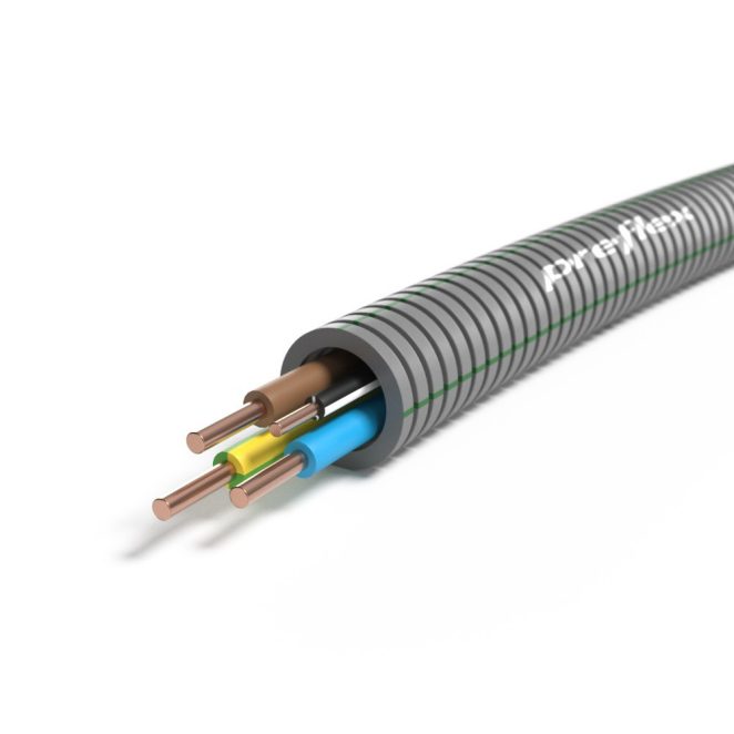 Preflex H07V-U 3G2.5 + 1x1.5 ZW - Eca
